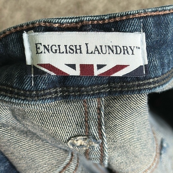 English Laundry Men's Blue Jeans Harrow Straight Fit (38x29) - Picture 5 of 11